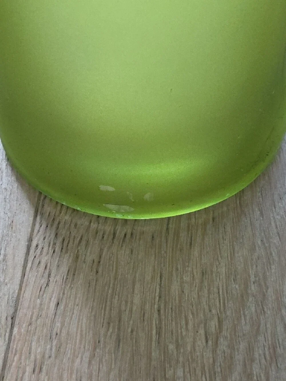 Green Frosted Glass Vase